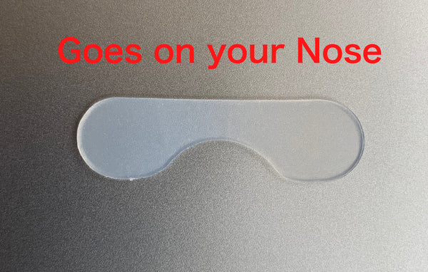 The Nose Fender goes on your nose.